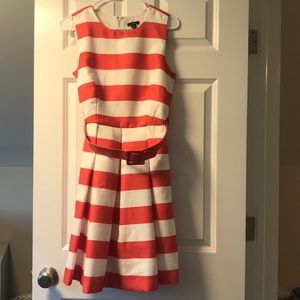 R & K size 4 pink and white striped dress